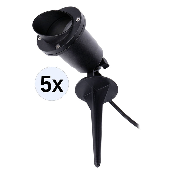 RZB Gartenstrahler PAR16 QPAR16 50W 191x98x275 Erdspiess 5 Stk.