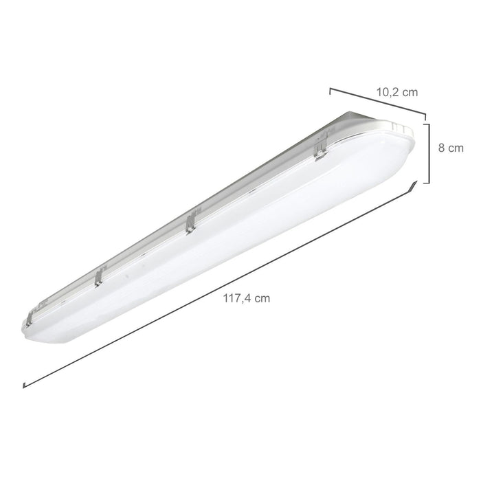 PRACHT LUNA-N LED2 Feuchtraumleuchte 1,2m PM 1x20W, 3100 lm, 4000K in weiß 50 Stk.