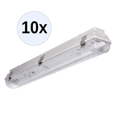 LUNA-N T8 Feuchtraumleuchte 1x18W EVG IP66 10 Stk.