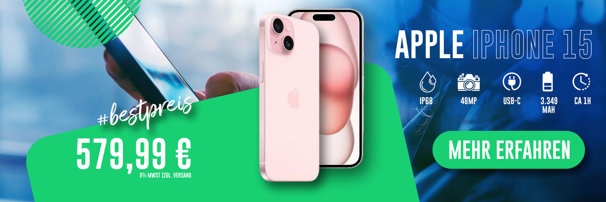Apple iPhone 15 128GB Rosé online kaufen