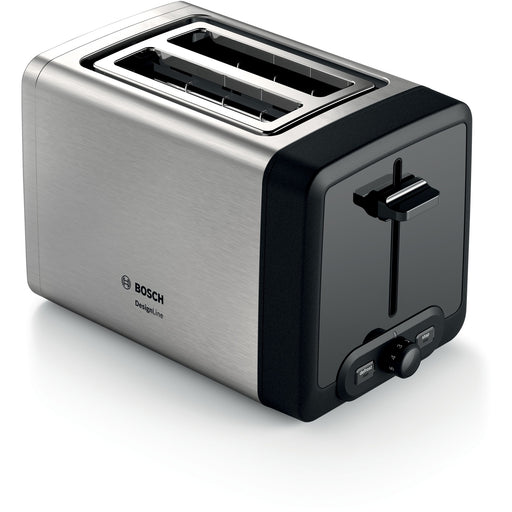 Produktbild Toaster - Bosch TAT4P420DE Toaster 2 Scheibe(n) 970 W Edelstahl / Schwarz