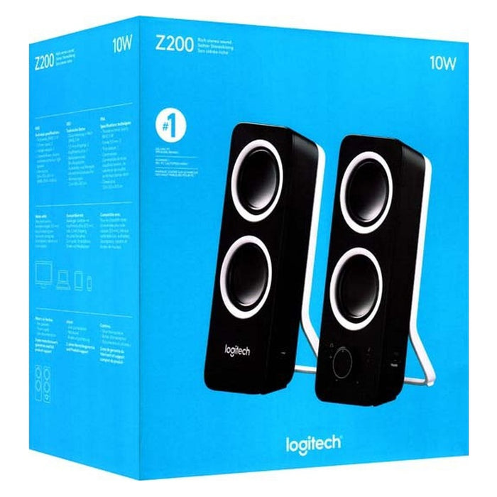 Logitech Lautsprecher-System 2.0Kanal,10W LOGITECH Z200 schwarz