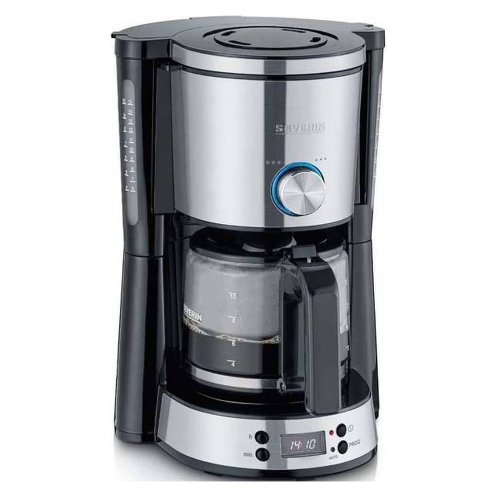 Produktbild Filterkaffeemaschine - Severin Kaffeeautomat TYPE Switch, Timer KA 4826 Schwarz / gebürsteter Edelstahl