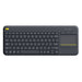 Logitech K400 Plus Wireless Touch Keyboard kabellose Tastatur schwarz