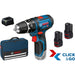Bosch Power Tools Akku-Schlagbohrschrauber 12 V,Bohrset, Tasche GSB 12V-15