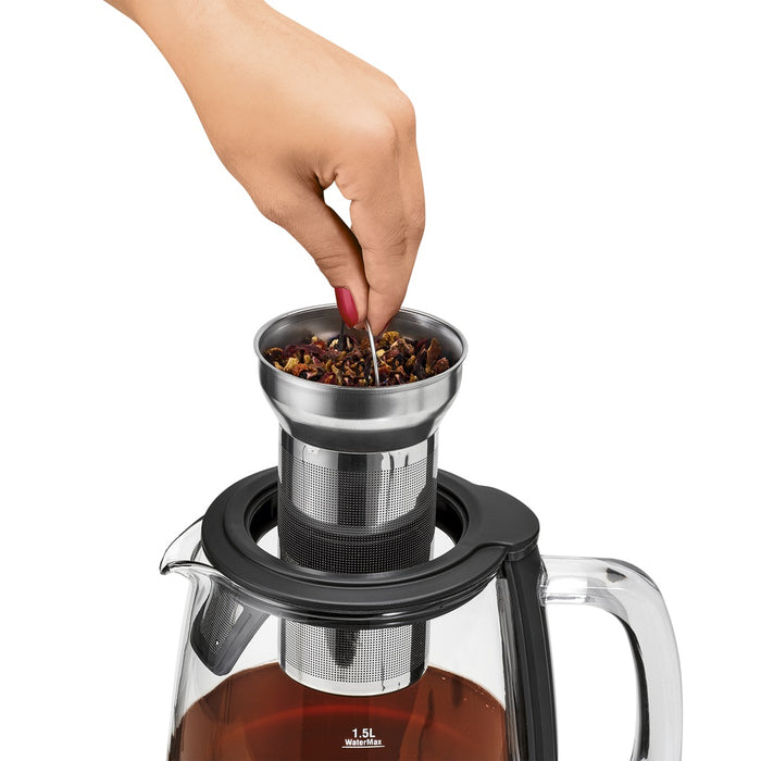 ProfiCook PC-WKS 1167 G Tee-/Wasserkocher 1,5l 2200Watt Edelstahl/Glas