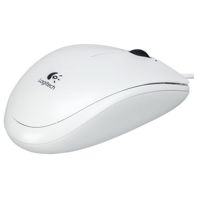 B100 optische USB-Maus weiß (kabelgebunden, beidhändig)