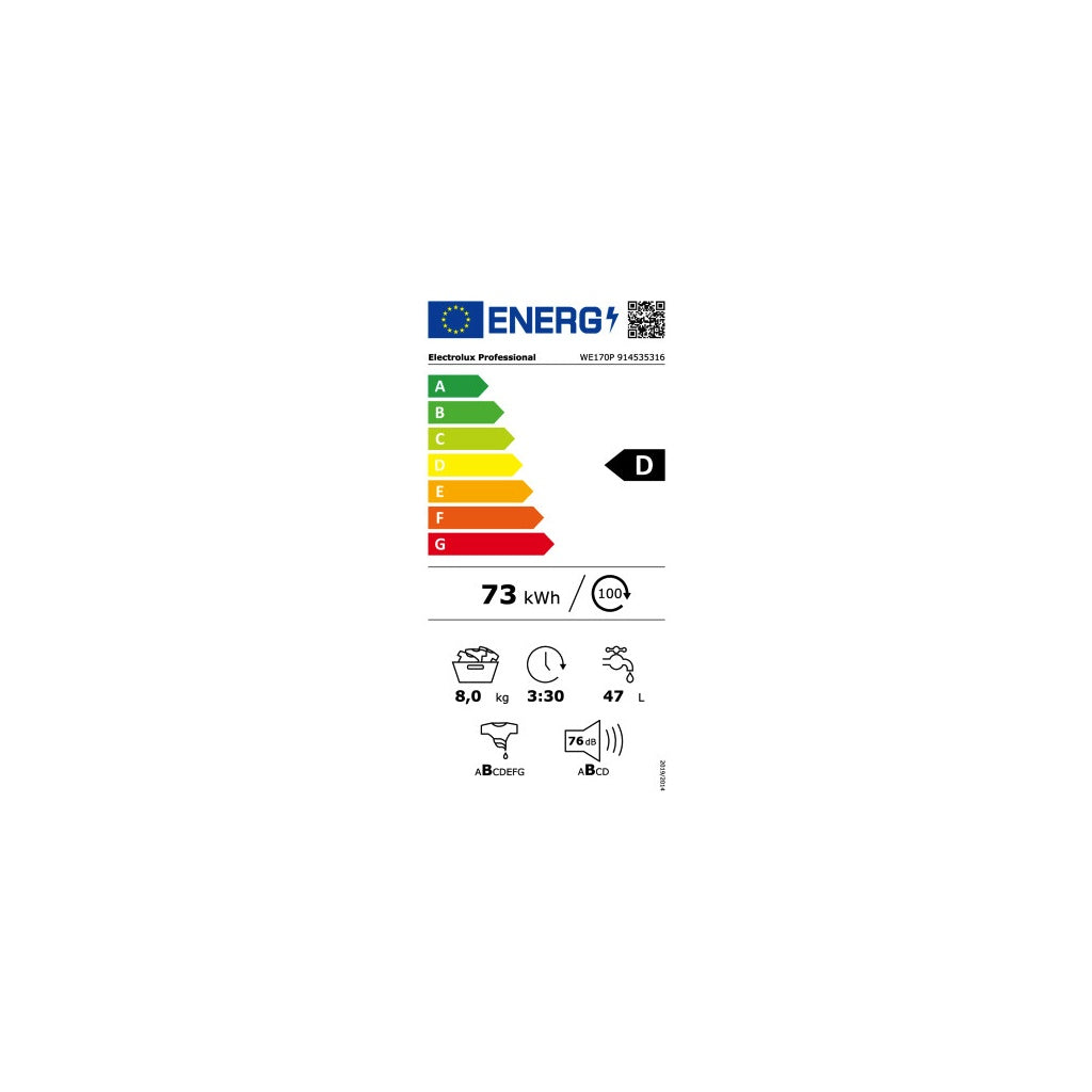 Produktbild Waschmaschine - Electrolux Professional myPRO classic WE170P Gewerbe-Waschmaschine 8kg 60cm 1400U/min Grau