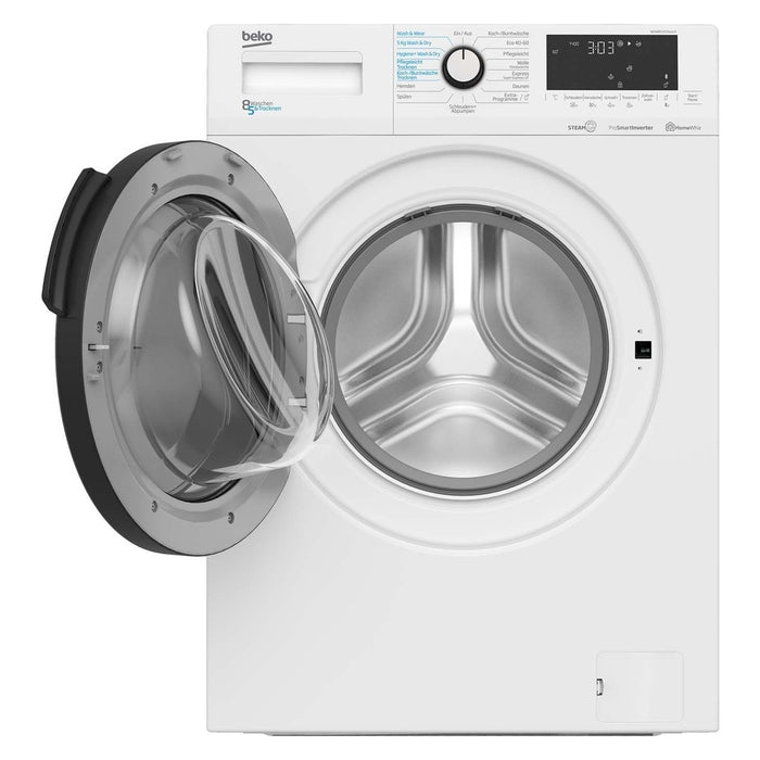 Beko Waschtrockner m.XL-Tür BT,1400Upm,Dampff. WDW85141Steam1