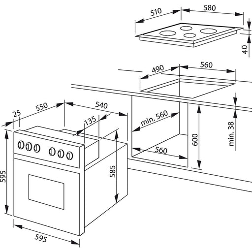 Produktbild Elektro-Herd-Set - Amica EB-Herdset FineDesign,K4.1, EHE 932 000 E