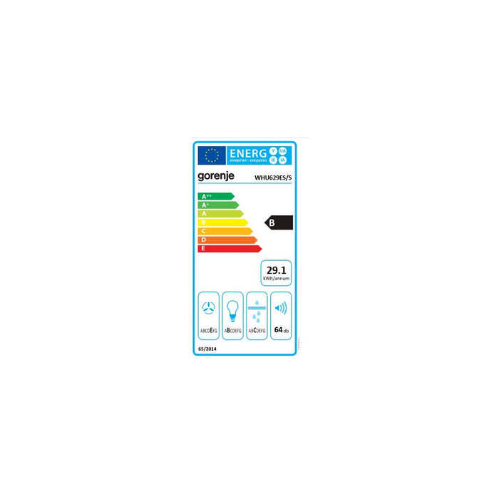 Gorenje WHU 629 ES/S Unterbau-Dunstabzugshaube aus Edelstahl 200m³/h