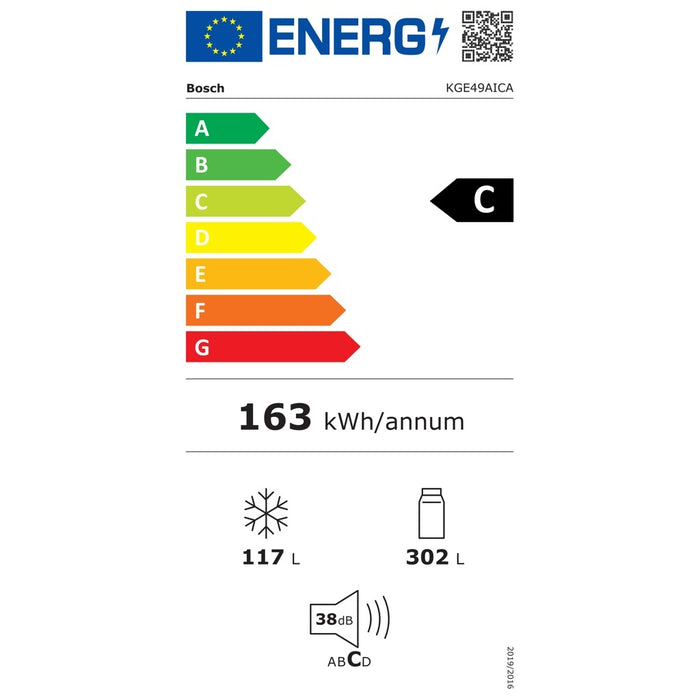 Bosch MDA Kühl/Gefrierkombi Serie6 KGE49AICA