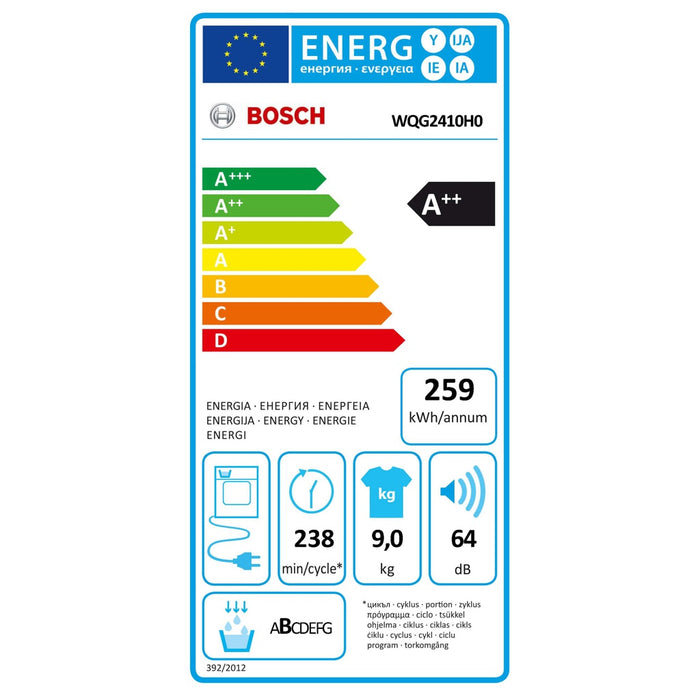 Bosch MDA Wärmepumpentrockner Serie6,Express WQG2410H0