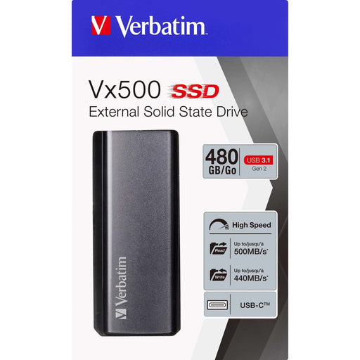 Produktbild externe SSD - Verbatim SSD Extern 480GB USB3.1 4,57 cm(1,8Z) VERBATIM 47443