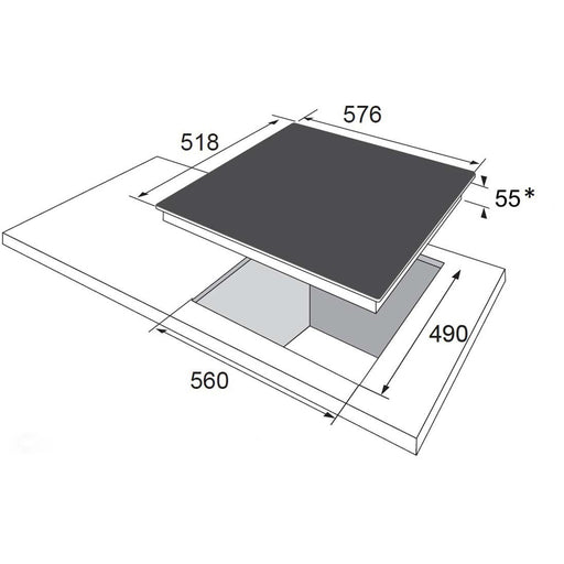 Produktbild Induktions-Kochfeld - Amica EB-Autark-Kochfeld Indukt. 60cm KMI 754 600 C