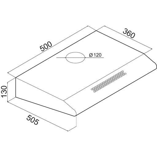 Produktbild Deckenhaube - Amica UB-Haube 50cm UH 17051-3 W weiß