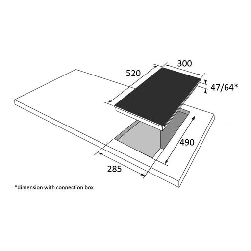 Produktbild Elektro-Kochfeld - Amica KMC 13281-3 C Kochfeld Schwarz Integriert 30 cm Keramik 2 Zone(n)