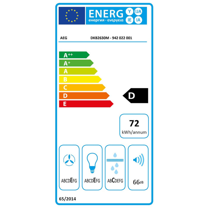 Electrolux AEG MDA Kaminhaube LINIE 3Stufen,Serie2 DKB2630M Slope Easy