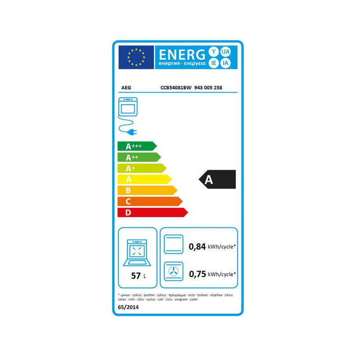 Electrolux AEG MDA Elektroherd CARAT,50cm CCB54081BW