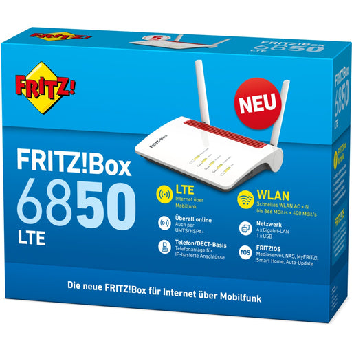 Produktbild 4G/LTE-Router - AVM Fritz Box 6850 LTE FRITZ!Box 6850 LTE