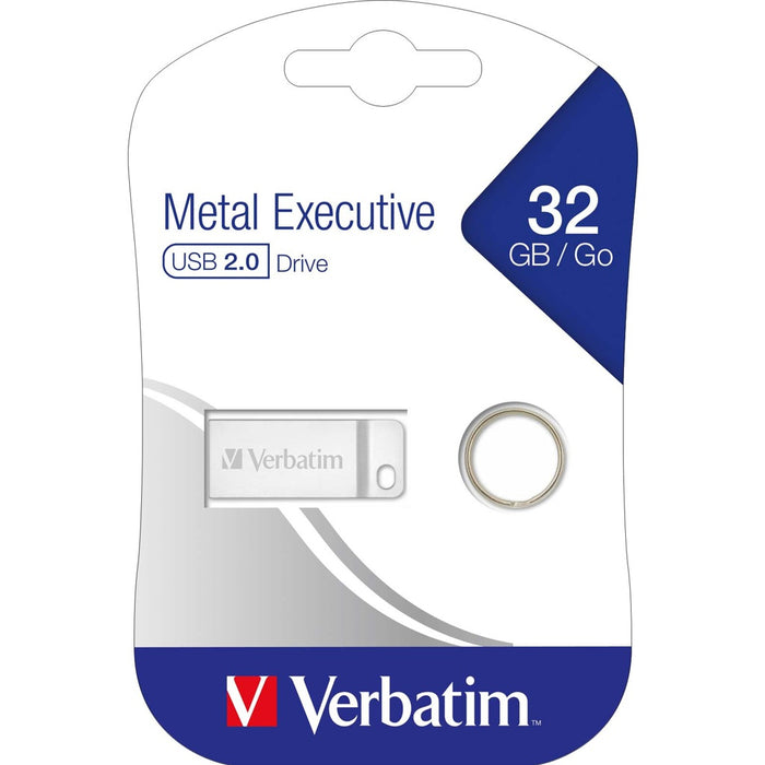 Verbatim USB-Stick 32GB 2.0 Metal Executive VERBATIM 98749 silber