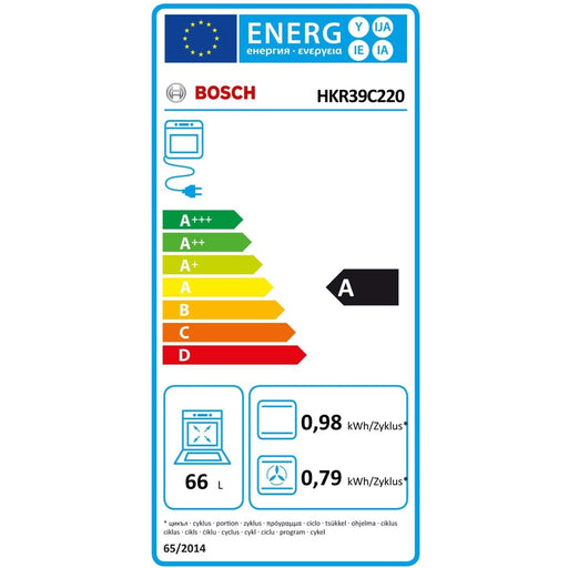 Produktbild Einbaubackofen - Bosch MDA Elektroherd Serie4,60cm HKR39C220