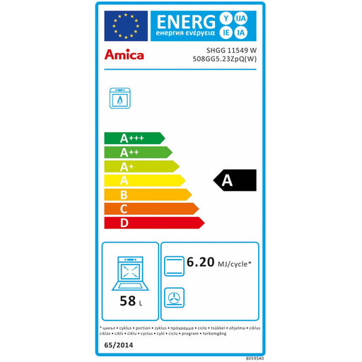 Produktbild Gas-Standherd - Amica Gasherd 4 Brenner 50cm SHGG 11549 W