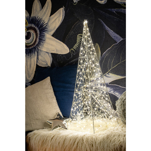 Produktbild LED-Lichterkette - Hellum LED-Pyramide Metallrahmen mit Lichterkette warmweiß 578645