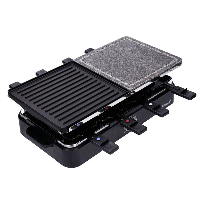 Steba RC 18 Multi-Raclette Stein/Gussplatte Schwarz Edelstahl