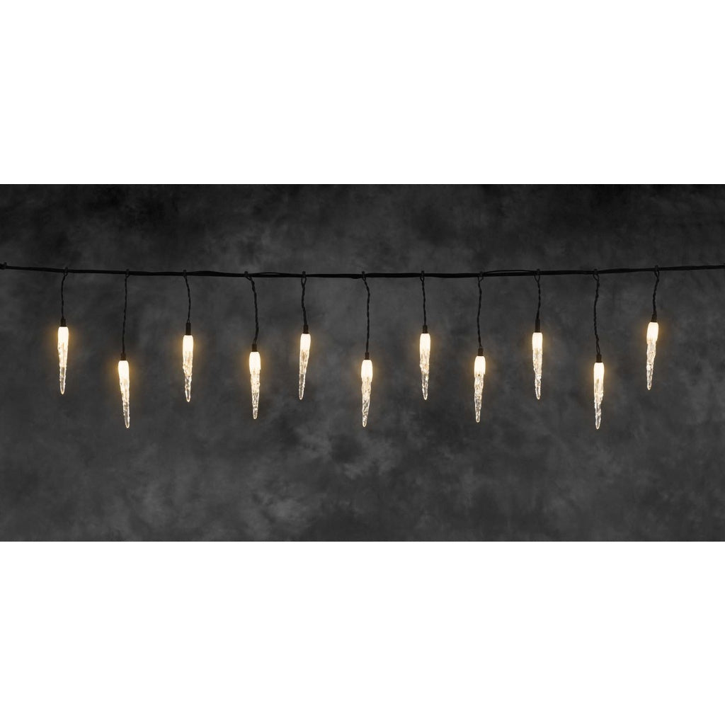 Produktbild LED-Lichtervorhang - Konstsmide LED-System Erweiterung Eiszapfenvorhang Bernstein