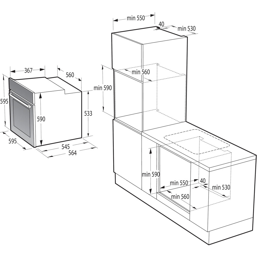 Produktbild Pyrolyse Backofen - Gorenje EB-Backofen Pyrolyse/Dampf Heißluft,ExtraSteam BPS 6737 E14X