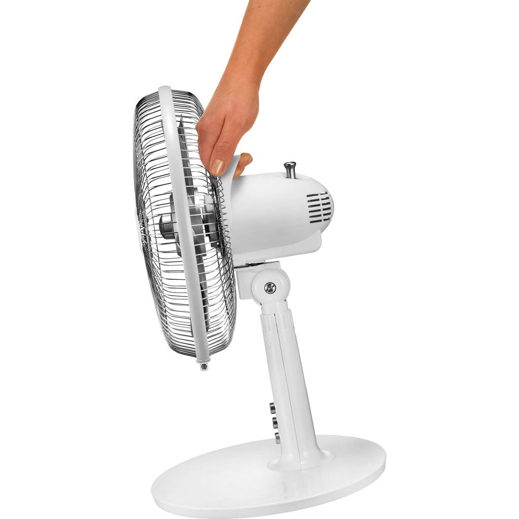 Produktbild Tischventilator - Unold Silverline 86810 Tischventilator Ø 25cm, 25 W in weiß, silber