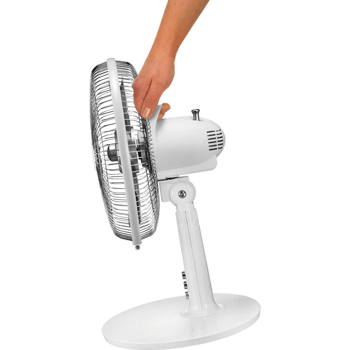 Unold Silverline 86810 Tischventilator Ø 25cm, 25 W in weiß, silber