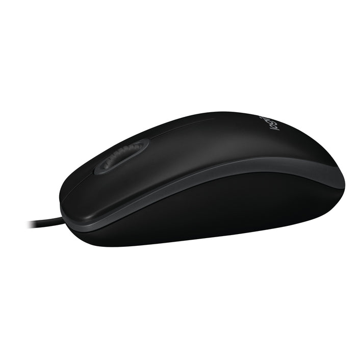 Logitech B100 optische USB-Maus schwarz (800 DPI, kabelgebunden, beidhändig)