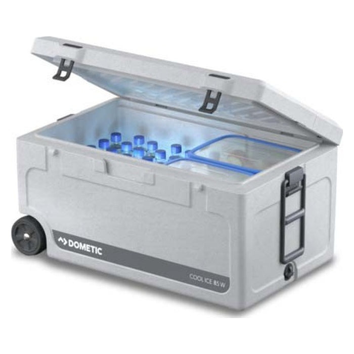 Dometic Cool-Ice CI 85W Isolierbox Stone mit Rollen und ausziehbarem Griff