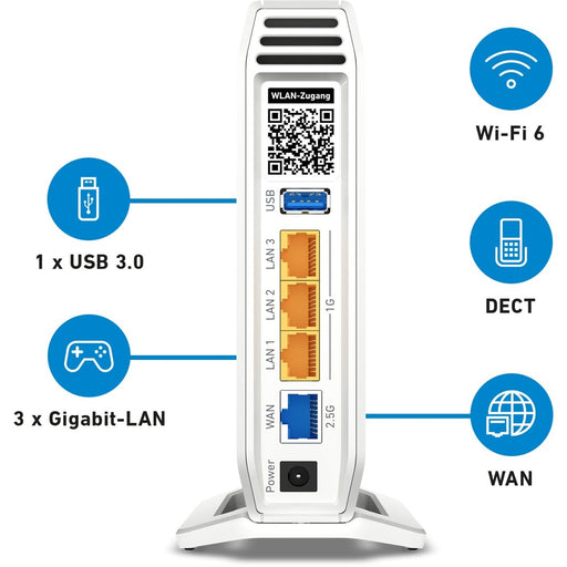 Produktbild WLAN-Router - AVM FRITZ!Box 4060 WLAN-Router Gigabit Ethernet Tri-Band (2,4 GHz / 5 GHz / 5 GHz) Weiß