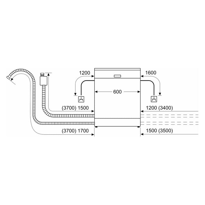 Bosch MDA EB-Geschirrspüler Serie2,HomeConnect SMV2ITX22E