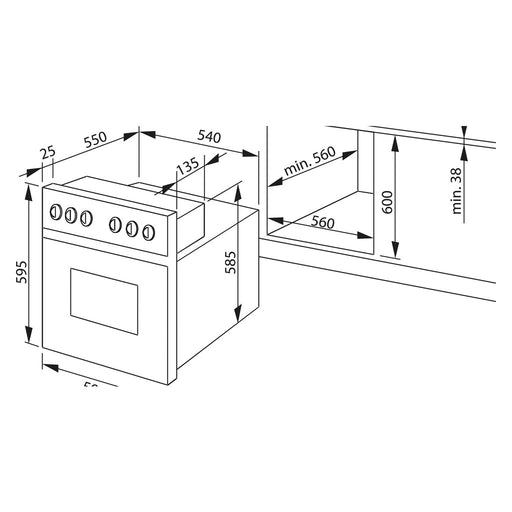 Produktbild Backofen-Set - Amica EB-Gas-Herdset FineDesign EHEG 934 112 E