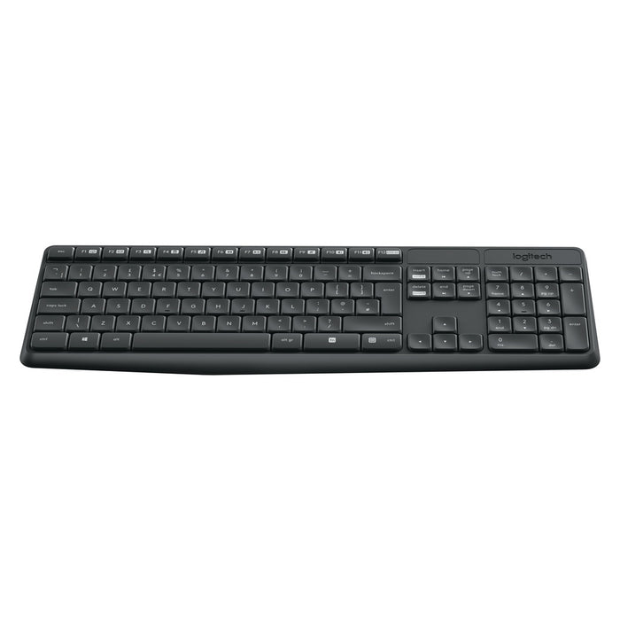 Logitech MK235 Wireless Keyboard and Mouse Combo Tastatur USB QWERTY US International Grau