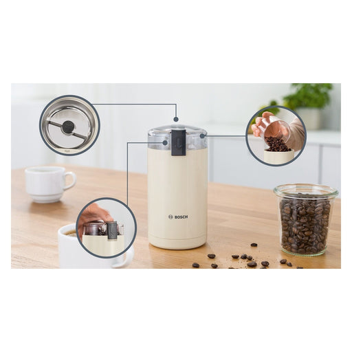 Produktbild Kaffeemühle - Bosch SDA Kaffeemühle 180W,max.75g TSM6A017C creme