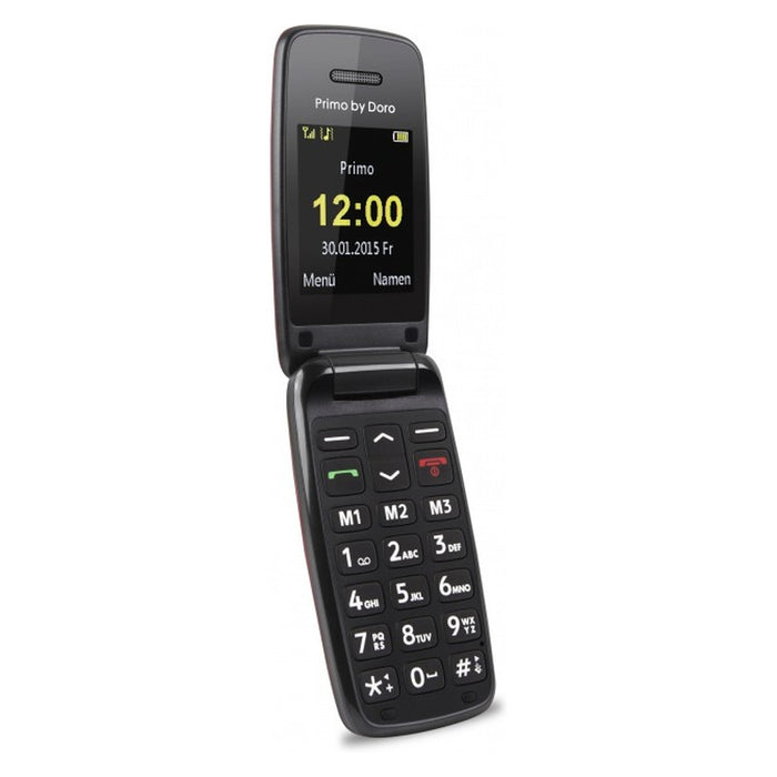 Doro Primo 401 5,08 cm (2 Zoll) 74 g Schwarz, Rot Einsteigertelefon