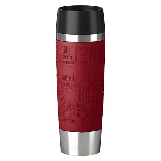 Produktbild Isolierflasche - Emsa TRAVEL MUG Grande Tasse Schwarz, Rot, Edelstahl 1 Stück(e)