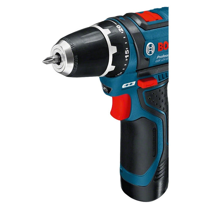 Bosch Akku-Bohrschrauber 12 V Li-Ion 1300 RPM Schwarz, Blau, Rot