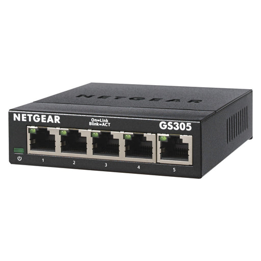 Produktbild Netzwerk-Switch - NETGEAR GS305 Switch 5 Port Gigabit Ethernet LAN Switch (Plug-and-Play Netzwerk Switch, LAN
