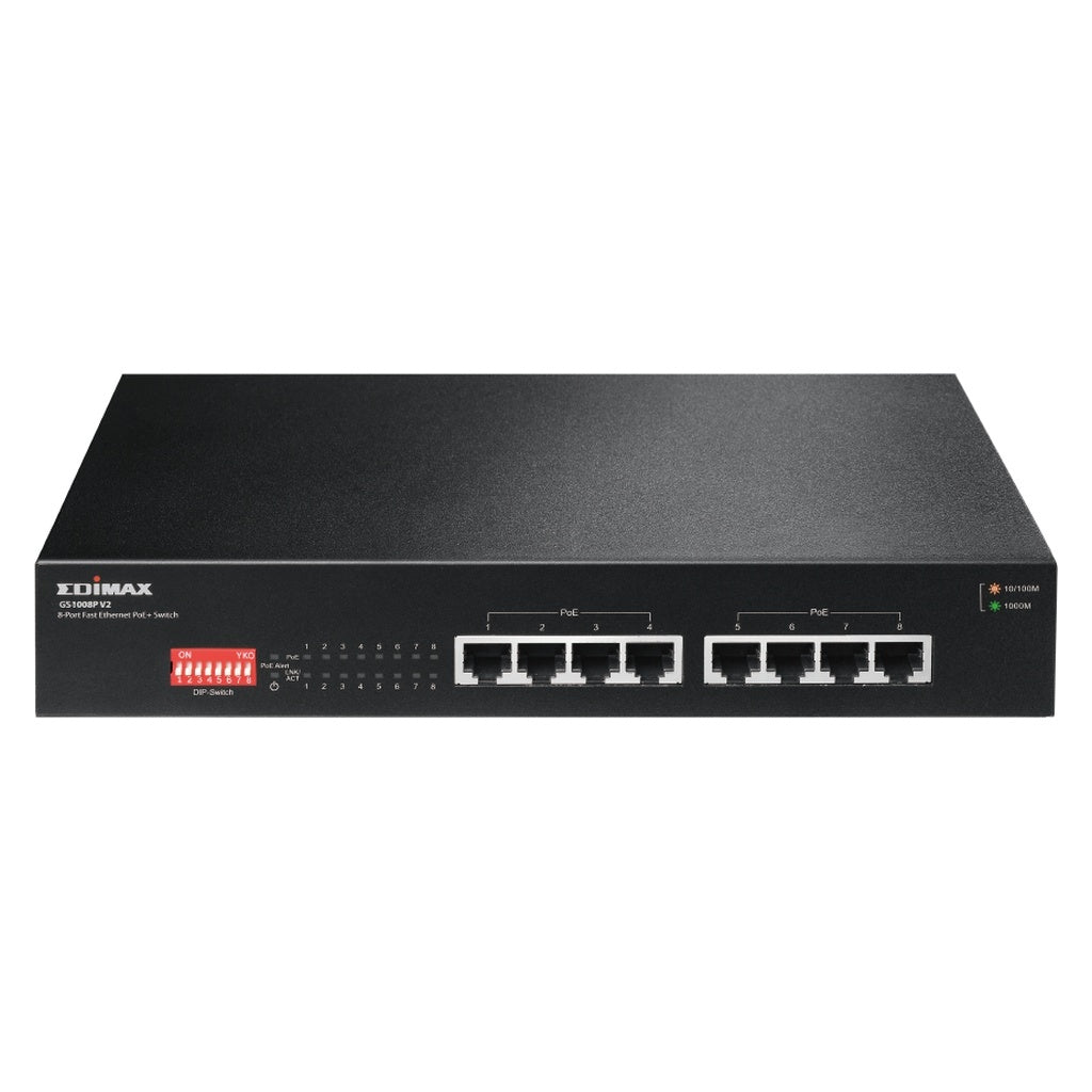 Produktbild Netzwerk-Switch - Edimax GS-1008P V2 Netzwerk-Switch Gigabit Ethernet (10/100/1000) Power over Ethernet (PoE)