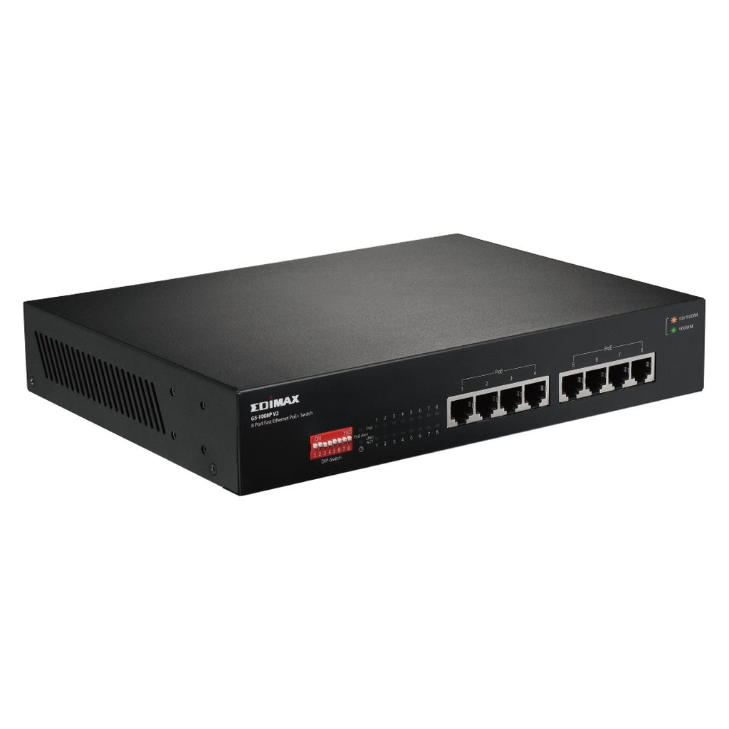 Produktbild Netzwerk-Switch - Edimax GS-1008P V2 Netzwerk-Switch Gigabit Ethernet (10/100/1000) Power over Ethernet (PoE)