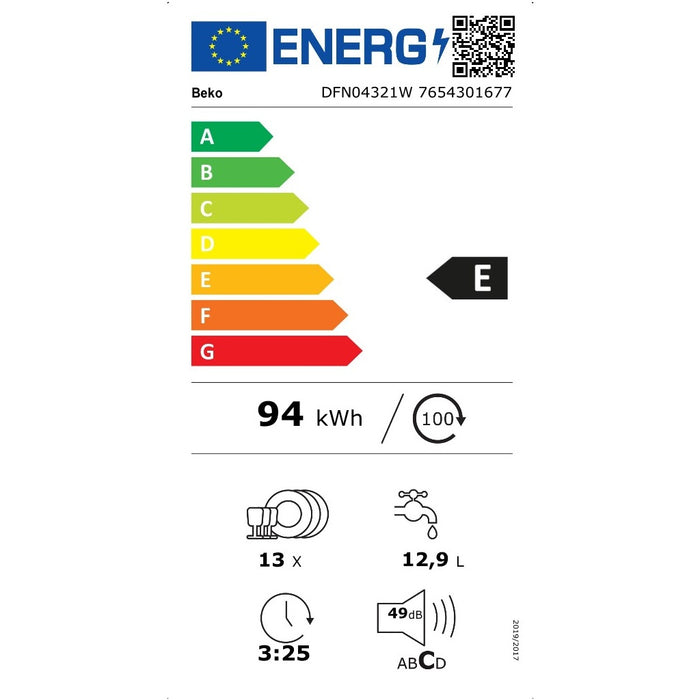 Beko Geschirrspüler weiß DFN04321W