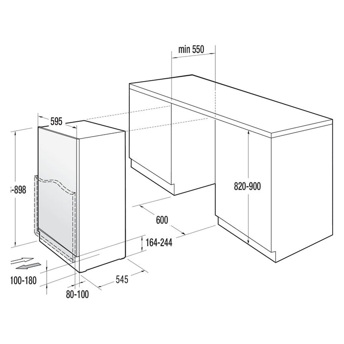 Gorenje EB-Kühlgerät Festtür,UB-fähig RIU 609 EA1