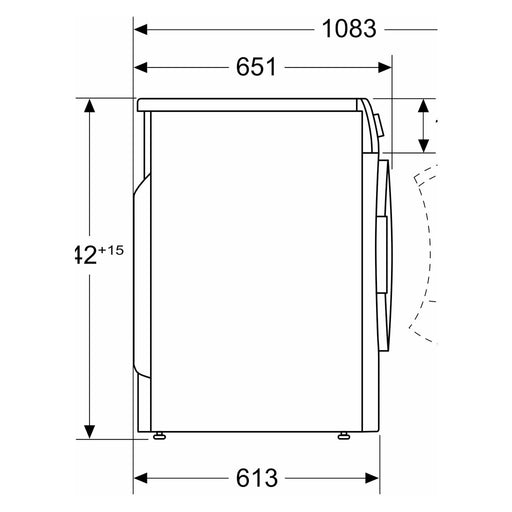 Produktbild Wärmepumpentrockner - Bosch Serie 4 WTH85VH3 Wärmepumpentrockner Frontlader freistehend mit 8 kg in weiß A++