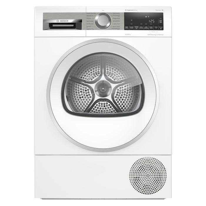 Bosch Serie 6 WQG235DH0 Wärmepumpentrockner Frontlader freistehend mit 8 kg in weiß A+++